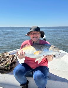 One person fishing at Gulf Shores