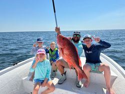 5 people fishing in Gulf Shores