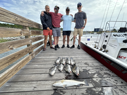 Nice speckled trout using deep sea and light tackle techniques. Cloudy afternoon made for good fishing conditions.