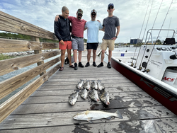 Great squeteague action using multiple techniques at Fort Morgan Marina today!