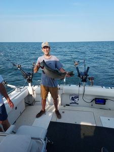 Lone angler fishing in NY