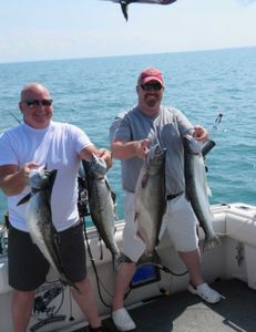 5 rainbow trout caught while fishing in NY