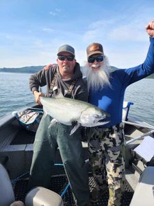 Two people fishing in Tillamook