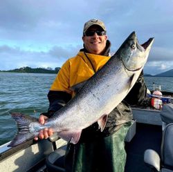 A Chinook Salmon caught during a fishing trip in Tillamook