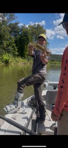Angler with a fishing rod in MO