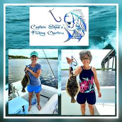 Two Southern Flounder, a 22-inch catch in NC