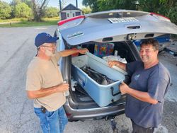Two people fishing in Burleson