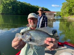 Caught a 21-inch crappie while fishing in GA