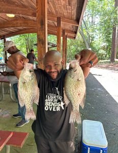 Two crappie fish caught in GA