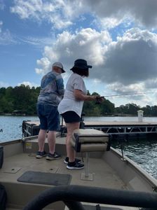 Beautiful day for crappie fishing on Lake Lanier