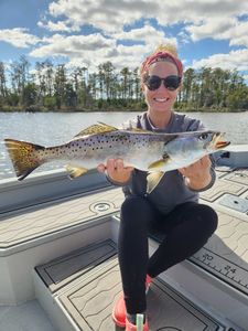 Spotted Weakfish caught fishing in NC