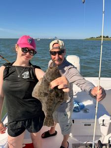 California flounder caught while fishing in Brigantine NJ