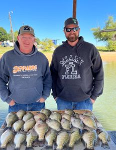 4 white crappie fish caught in Gordonville