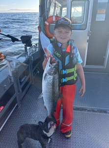 Chinook salmon caught fishing in Newport