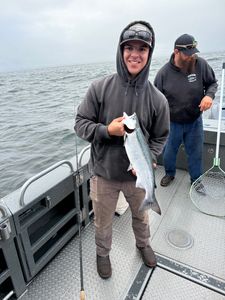A chum salmon caught while fishing in OR