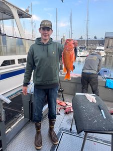 A person fishing in Newport