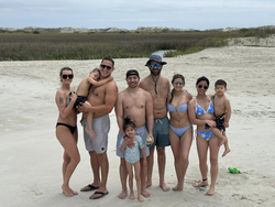 9 people fishing at North Myrtle Beach