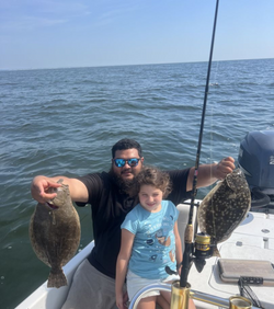 Two southern and summer flounder caught in North Myrtle Beach