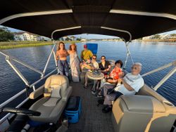 Group of 8 people fishing at North Myrtle Beach