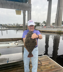 A 21-inch summer flounder caught while fishing in SC