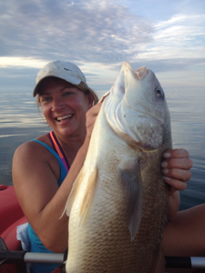 Angler fishing in Erie
