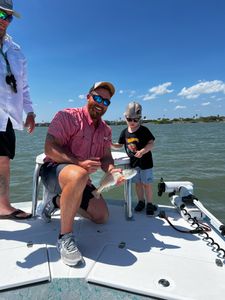 Two people fishing in Corpus Christi