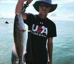 One fisherman reeling in a big catch in SC