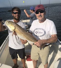 A redfish caught while fishing in Charleston