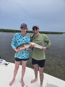 Speckled trout and redfish catch from Port Aransas TX fishing charter