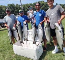 Silver carp, Chinook Salmon, Bluefish, Chinook Salmon caught fishing in NY