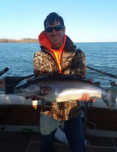 Catching a 26-inch Atlantic Salmon at Sodus Point