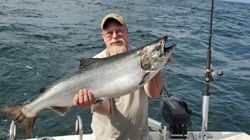 Chinook salmon caught by fisherman at Sodus Point