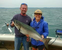 Coho salmon caught at Sodus Point