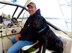 Fisherman with a 21-inch catch at Sodus Point