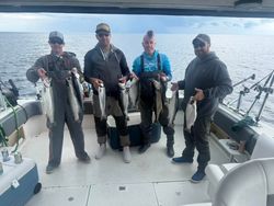 4 people fishing with rod and reel in NY