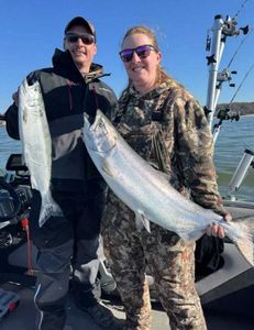 Two anglers fishing in New York