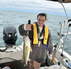 One angler fishing in Buffalo, New York