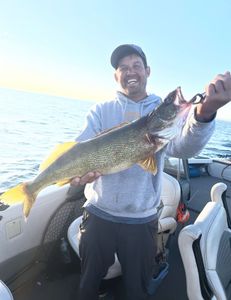 A picture of a walleye fish caught in Buffalo, New York.