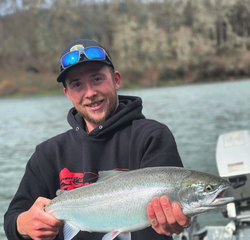 Coho salmon caught while fishing at Brookings