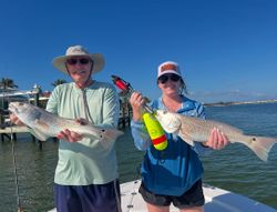 Fun Redfish double from Sanibel waters