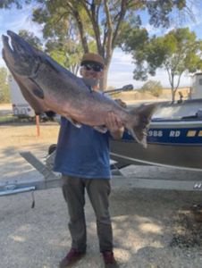 Angler with fishing rod in CA