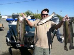 4 rainbow trout caught while fishing in Waterford