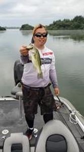Angler with a 12-inch fish in IL