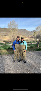 Fly fishing adventure in the Provo outdoors on a partly cloudy day