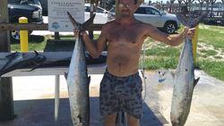 Two big king mackerel and wahoo fish caught in FL