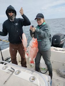Two people fishing in Florida waters