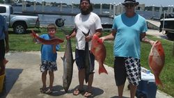 3 large King Mackerel caught while fishing in Jacksonville