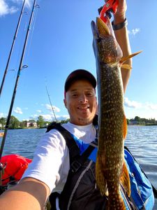 Lone angler fishing in Ottawa