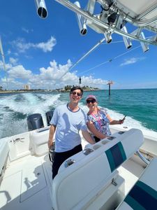 A couple on a fishing cruise in Florida