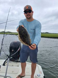 One southern flounder caught fishing in North Carolina